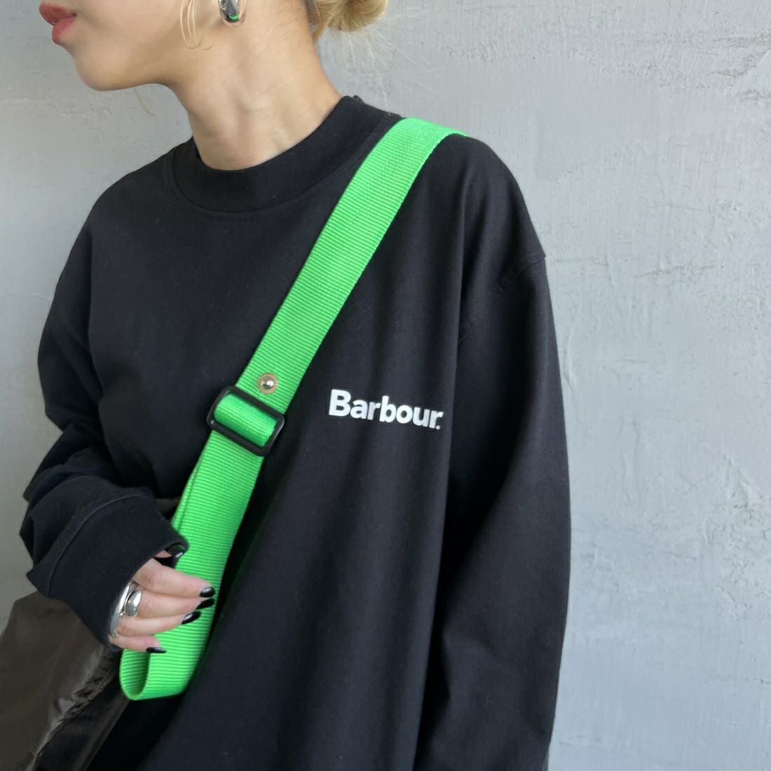 Barbour [バブアー] ワンポイントロゴ ロングスリーブTシャツ [MTS1328] BLACK