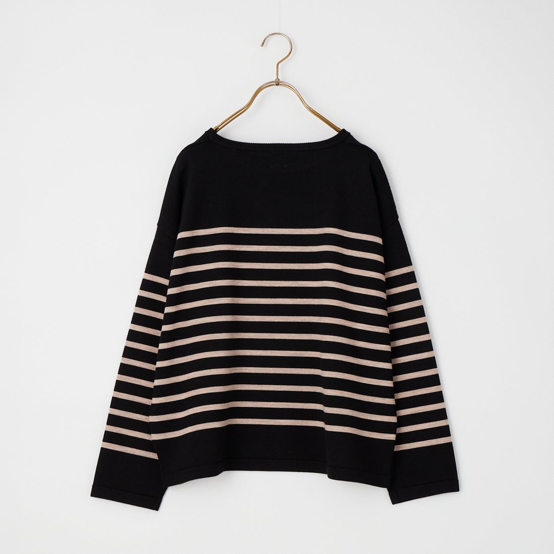 ORCIVAL [オーシバル] ウールプレーティング ボートネックニット [OR-D0101CRA] BK/TOP BEG