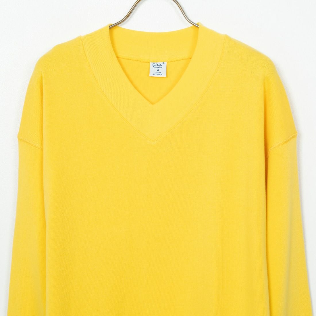 GICIPI [ジチピ] GIRAFFA ジラーファ コットンVネックミラノリブニットソープルオーバー [2407A-MODI] CAPELLA