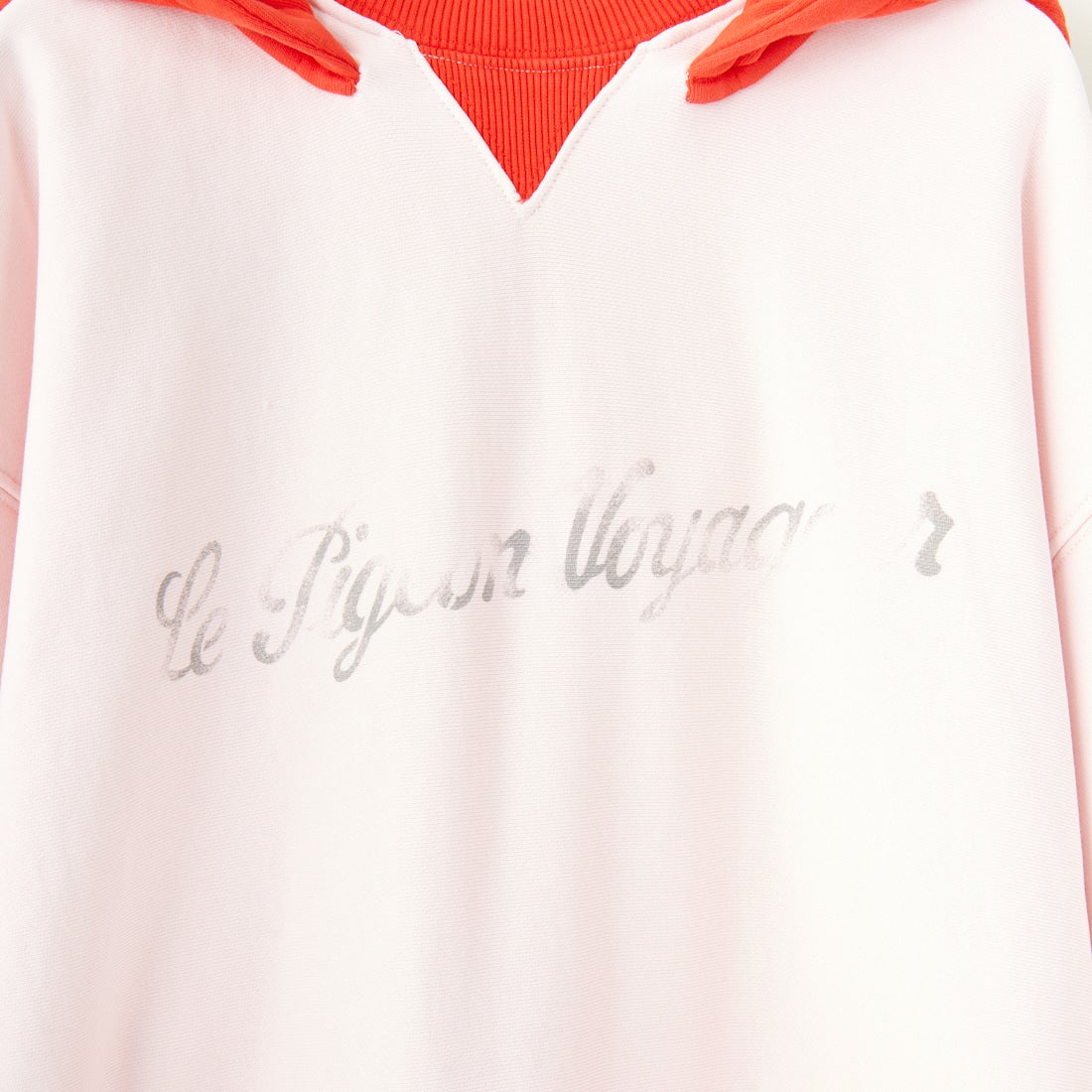 Le Pigeon Voyageur [ル ピジョン ヴォワイヤジュール] ツートーンフーディ [PGD3-12M022] PINK/RED