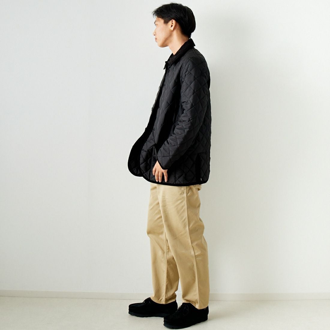 Traditional Weatherwear [トラディショナル ウェザーウェア] ウェーバリー [APQCO0250AA] AA01 BLK/B &&モデル身長：179cm 着用サイズ：40&&