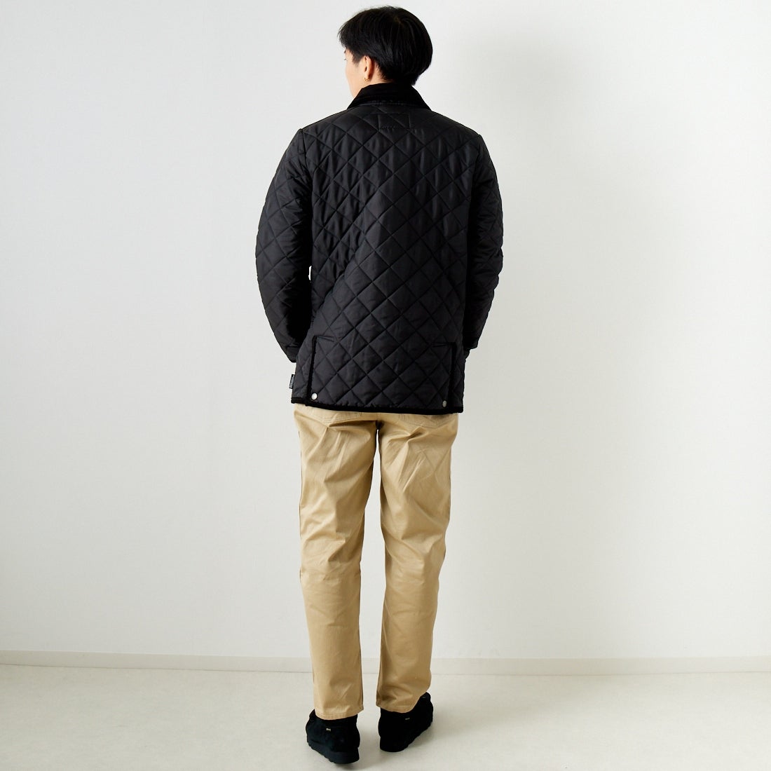 Traditional Weatherwear [トラディショナル ウェザーウェア] ウェーバリー [APQCO0250AA] AA01 BLK/B &&モデル身長：179cm 着用サイズ：40&&