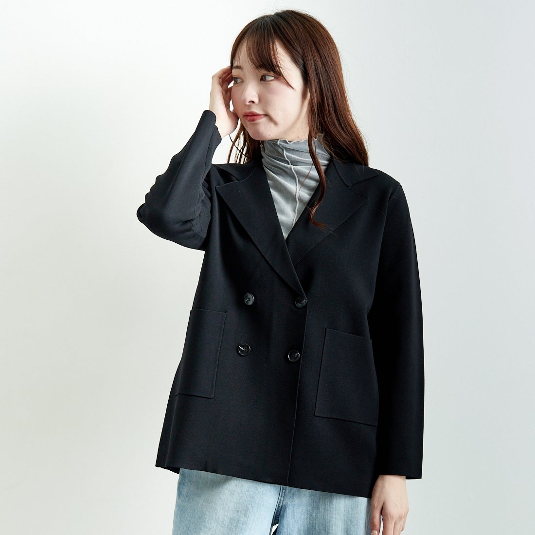 ﾌﾞﾗｯｸ&&モデル身長：167cm 着用サイズ：F&&