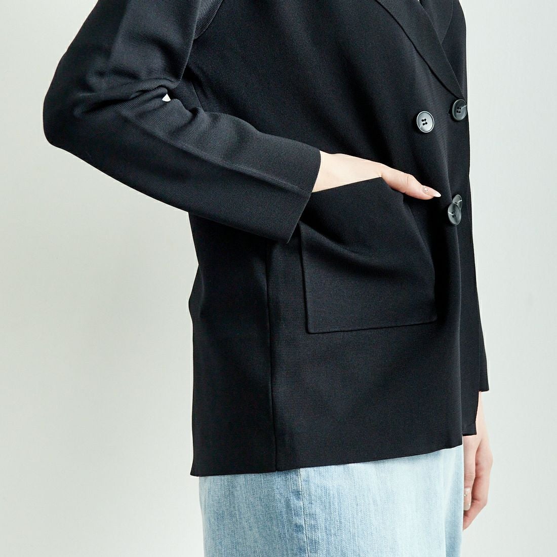 Jeans Factory Clothes [ジーンズファクトリークローズ] ニットテーラードジャケット [11243811] ﾌﾞﾗｯｸ