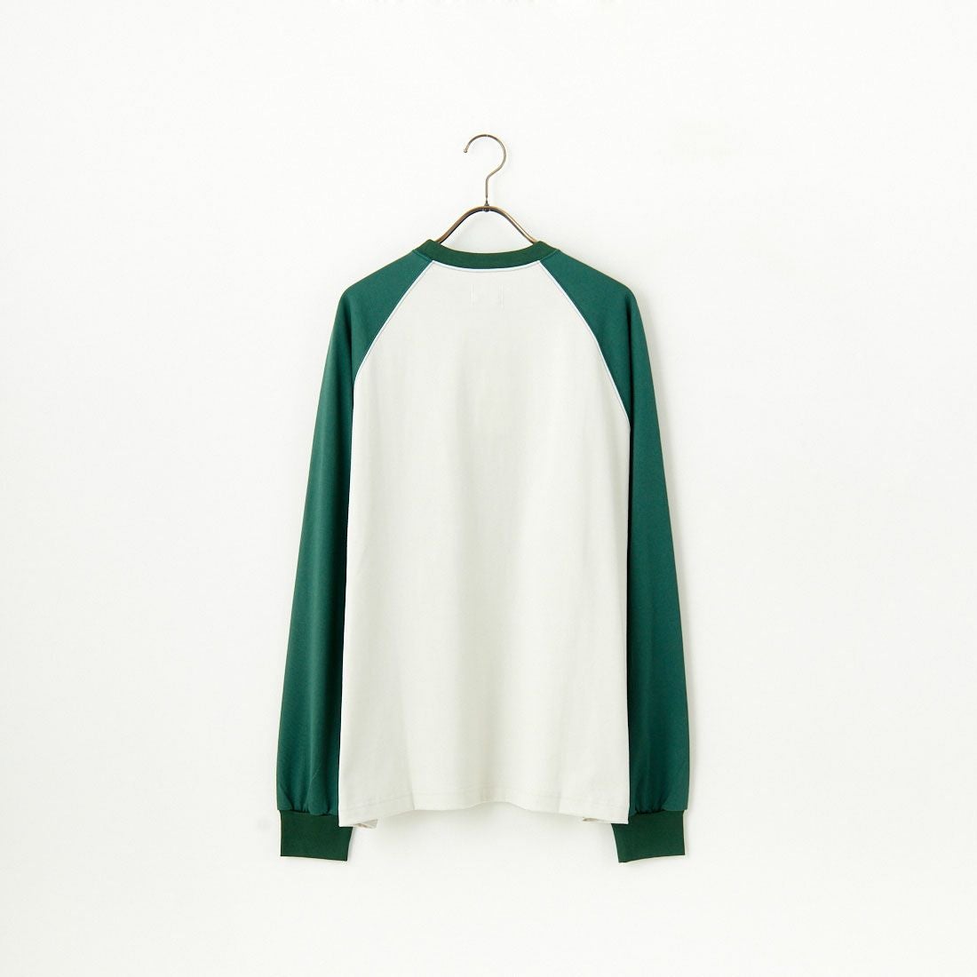 Name. [ネーム] ラグラン ロングスリーブ ビッグTシャツ [NMCU-026] WHT/GREEN