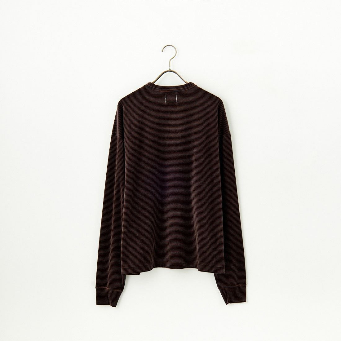 Name. [ネーム] ベロアボーダー ロングスリーブTシャツ [NMCU-027] BROWN