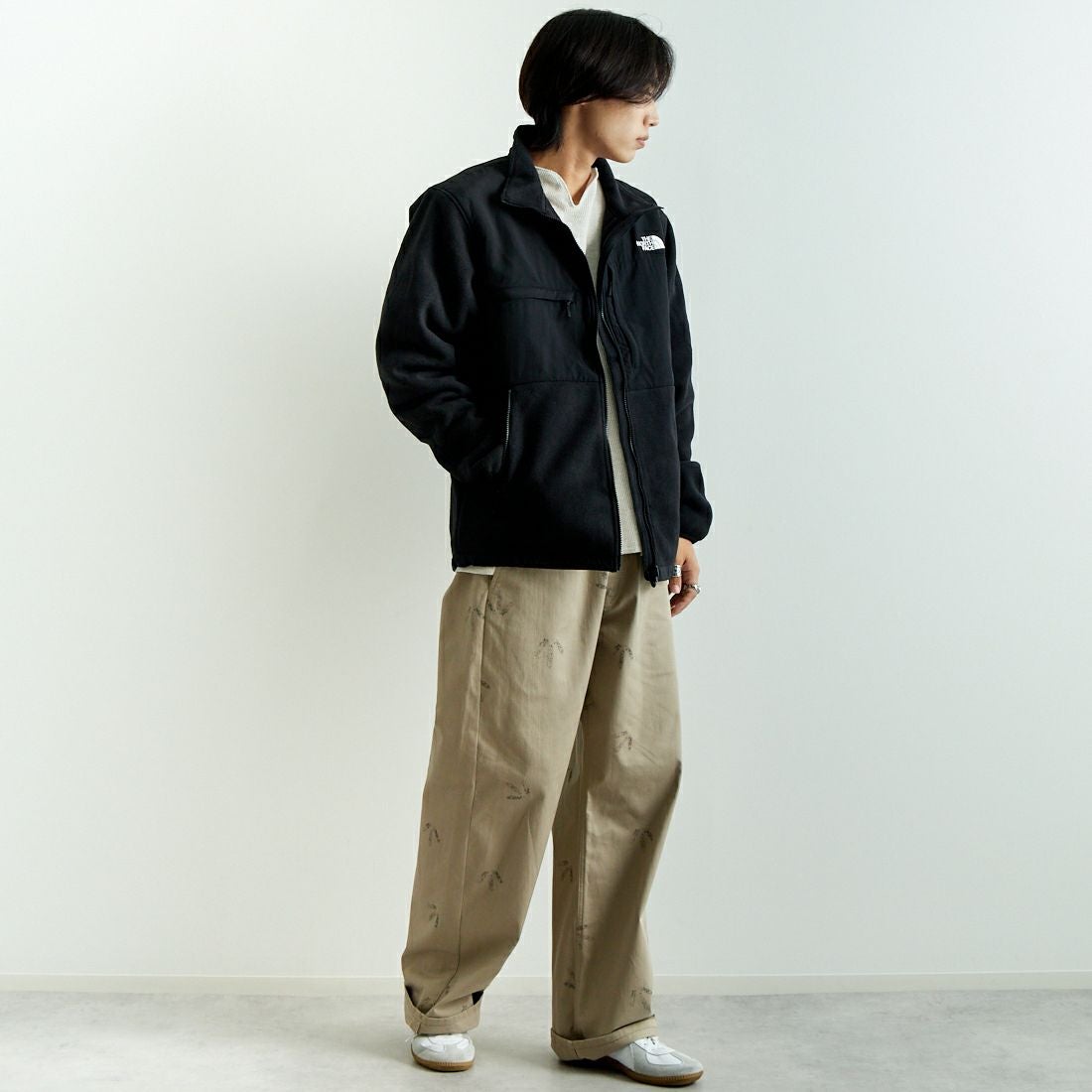 Name. [ネーム] ベルテッドパンツ [NMPT-020] BEIGE &&モデル身長：179cm 着用サイズ：2&&