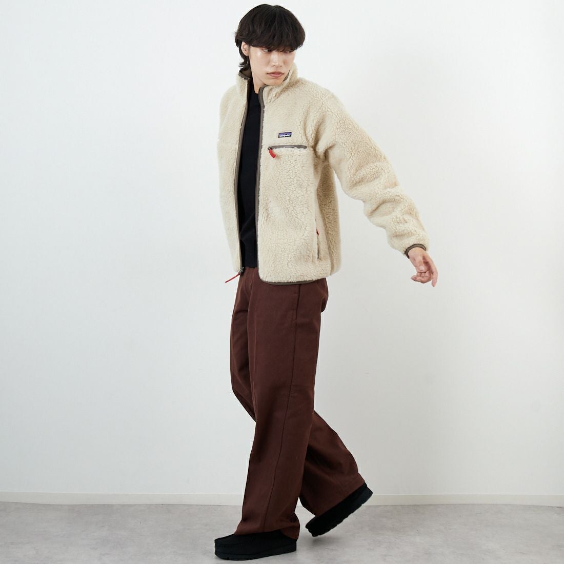 patagonia [パタゴニア] ナチュラル ブレンド レトロカーディガン [20535] DNLM &&モデル身長：179cm 着用サイズ：M&&