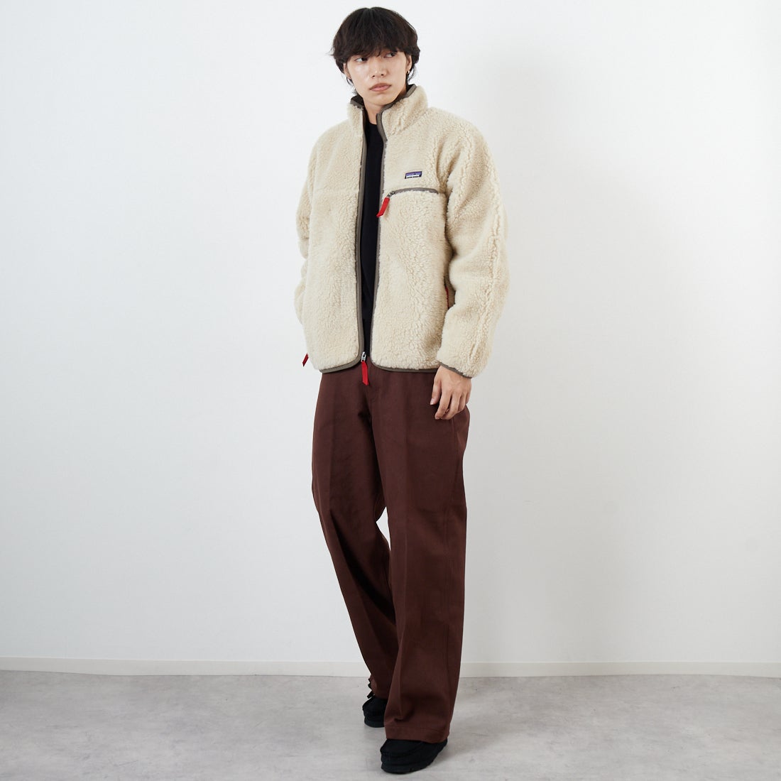 patagonia [パタゴニア] ナチュラル ブレンド レトロカーディガン [20535] DNLM &&モデル身長：179cm 着用サイズ：M&&