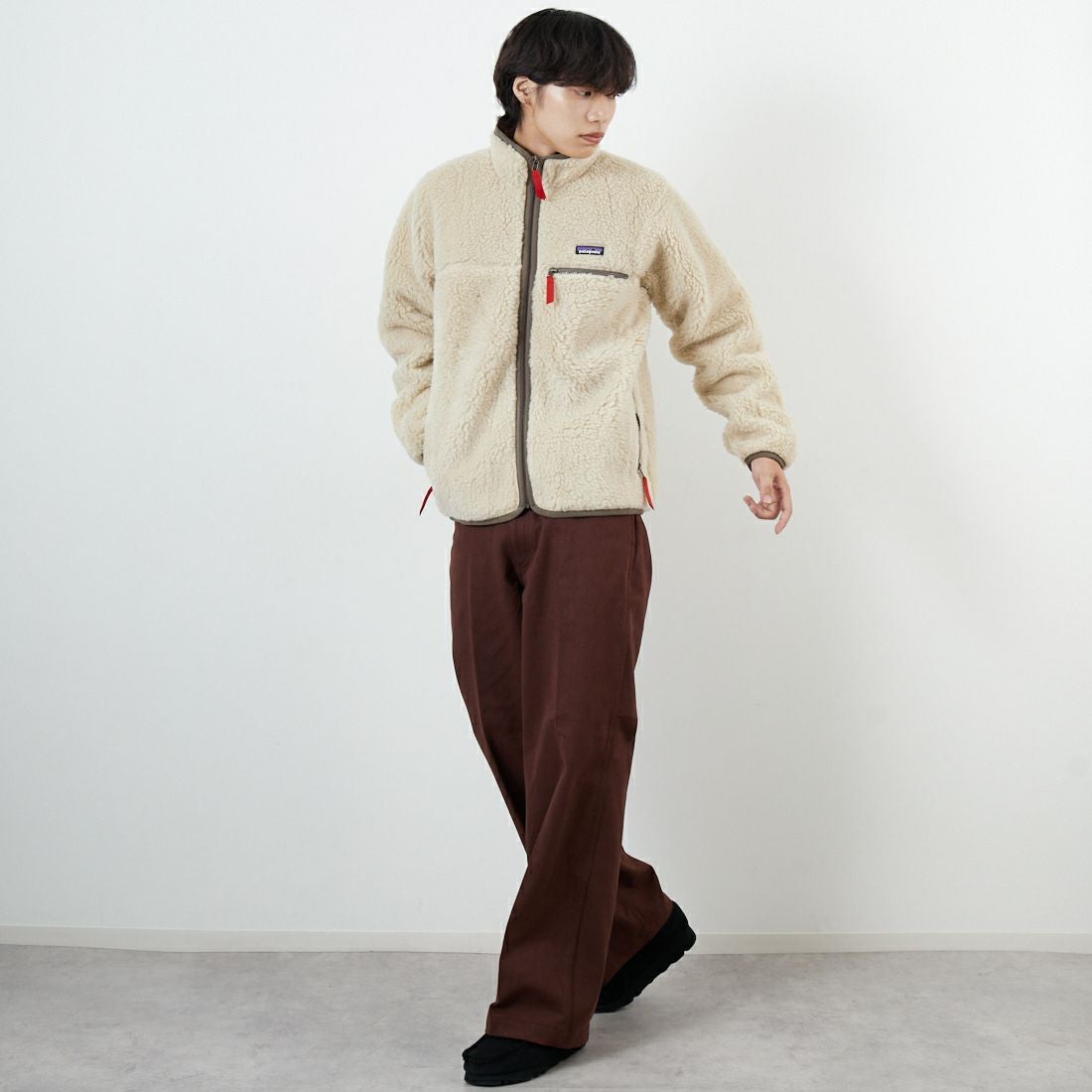 patagonia [パタゴニア] ナチュラル ブレンド レトロカーディガン [20535] DNLM &&モデル身長：179cm 着用サイズ：M&&