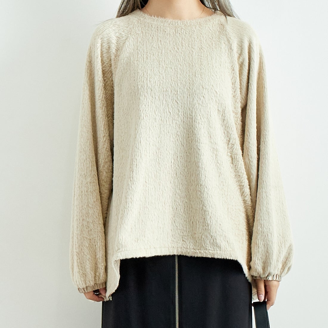 CHIGNON [シニヨン] シャギーニットソープルオーバー [8645-290MK] L.BEIGE
