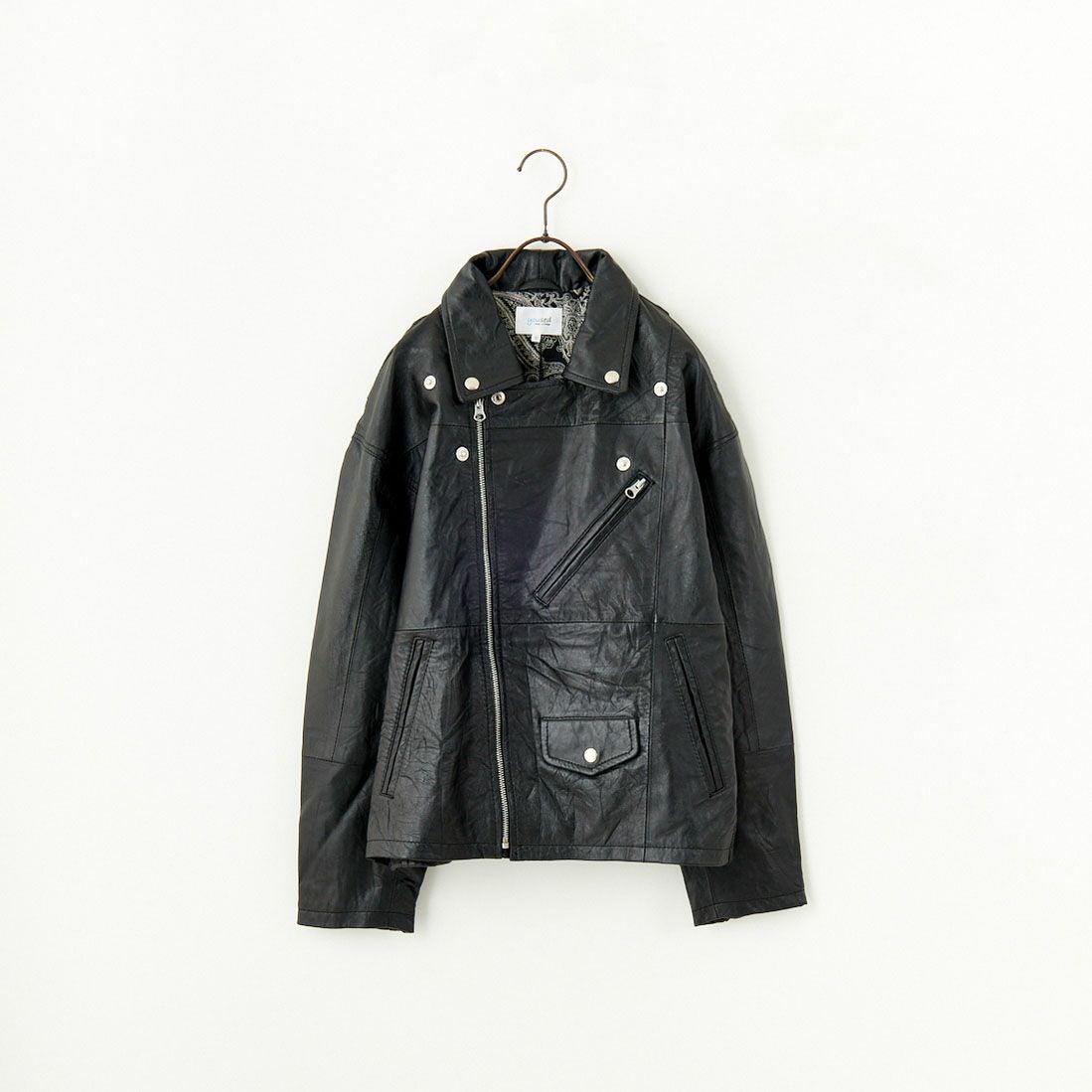 yoused [ユーズド] 別注 ライダースジャケット [JFY-244-093-FY] BLACK