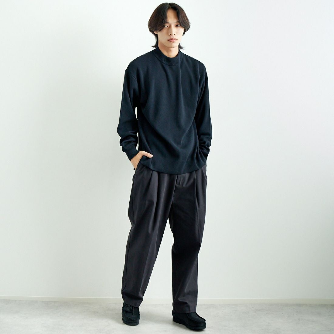 Noir Fabrik [ヌワールファブリック] ミラノリブモックネックニット