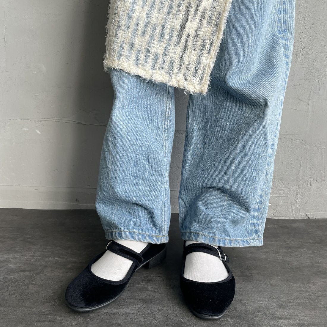 Javerflex [ジャバフレックス] ベルベット フラットシューズ [24-42506] NOIR