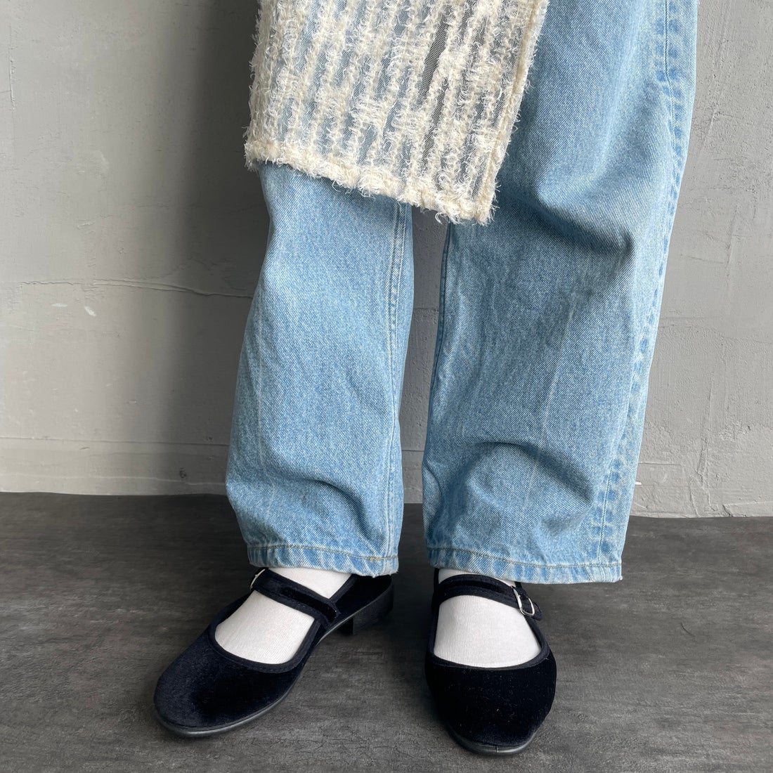 Javerflex [ジャバフレックス] ベルベット フラットシューズ [24-42506] NOIR