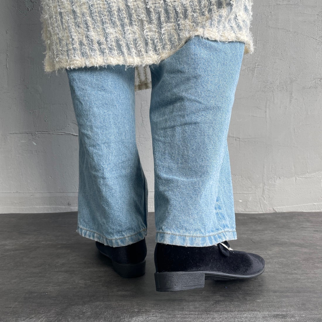 Javerflex [ジャバフレックス] ベルベット フラットシューズ [24-42506] NOIR