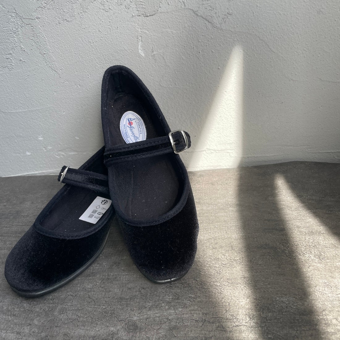 Javerflex [ジャバフレックス] ベルベット フラットシューズ [24-42506] NOIR