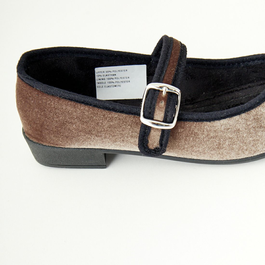 Javerflex [ジャバフレックス] ベルベット フラットシューズ [24-42506] BEIGE