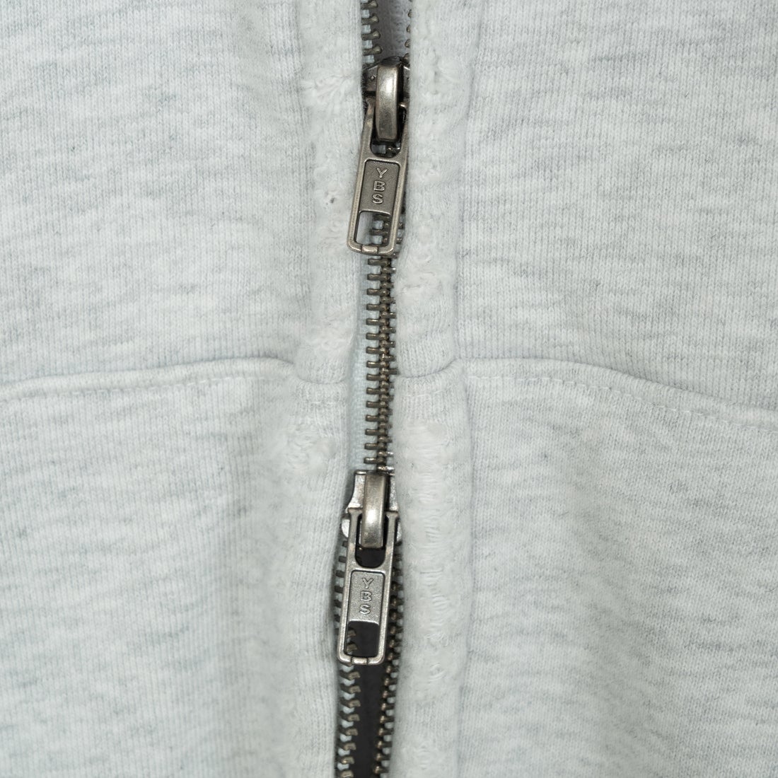 Jeans Factory Clothes [ジーンズファクトリークローズ] ピグメント ヘビー裏毛サーマルカットジップパーカー [2423-INM1] ASH