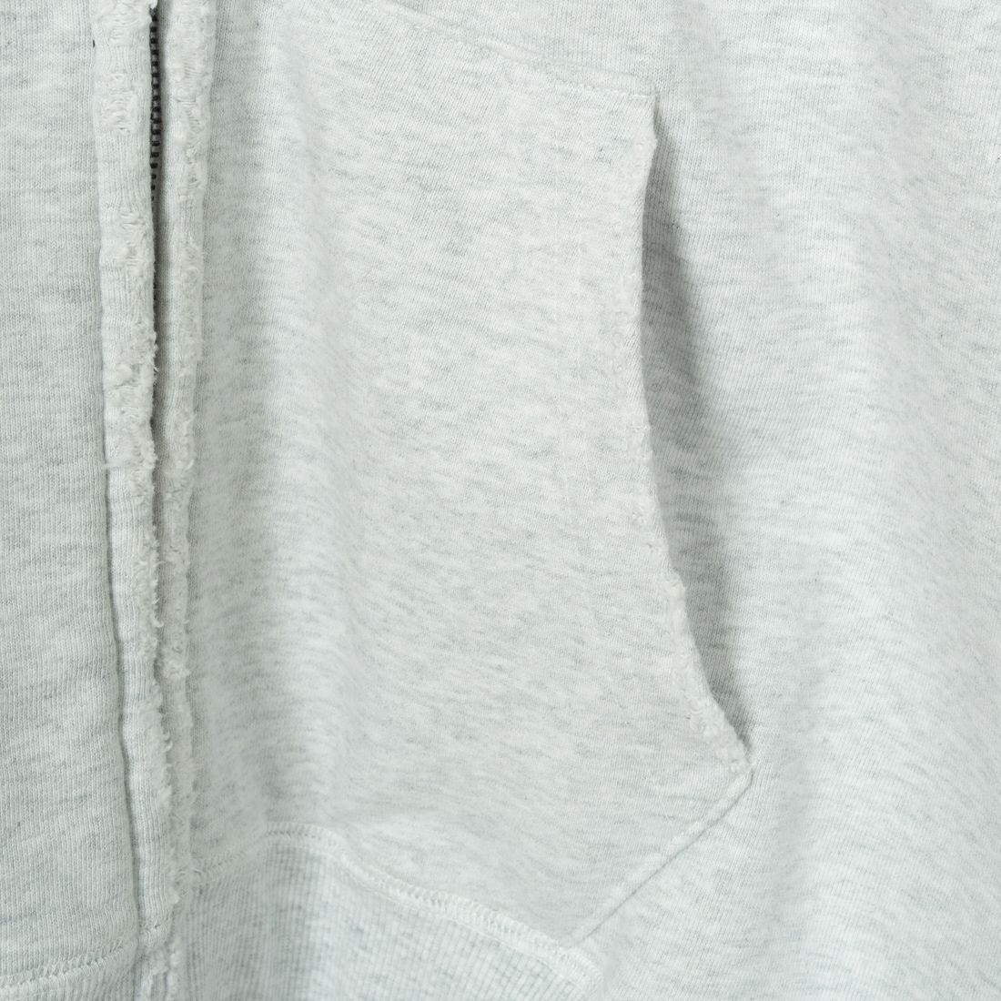 Jeans Factory Clothes [ジーンズファクトリークローズ] ピグメント ヘビー裏毛サーマルカットジップパーカー [2423-INM1] ASH