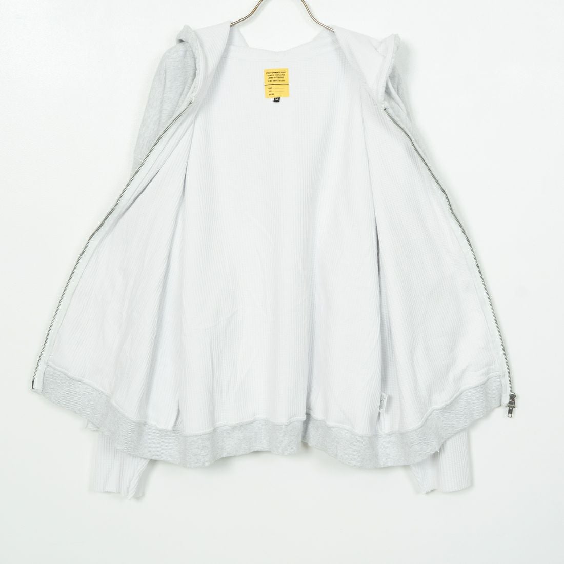 Jeans Factory Clothes [ジーンズファクトリークローズ] ピグメント ヘビー裏毛サーマルカットジップパーカー [2423-INM1] ASH