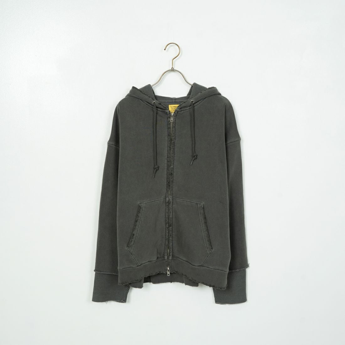 Jeans Factory Clothes [ジーンズファクトリークローズ] ピグメント ヘビー裏毛サーマルカットジップパーカー [2423-INM1] CHARCOAL