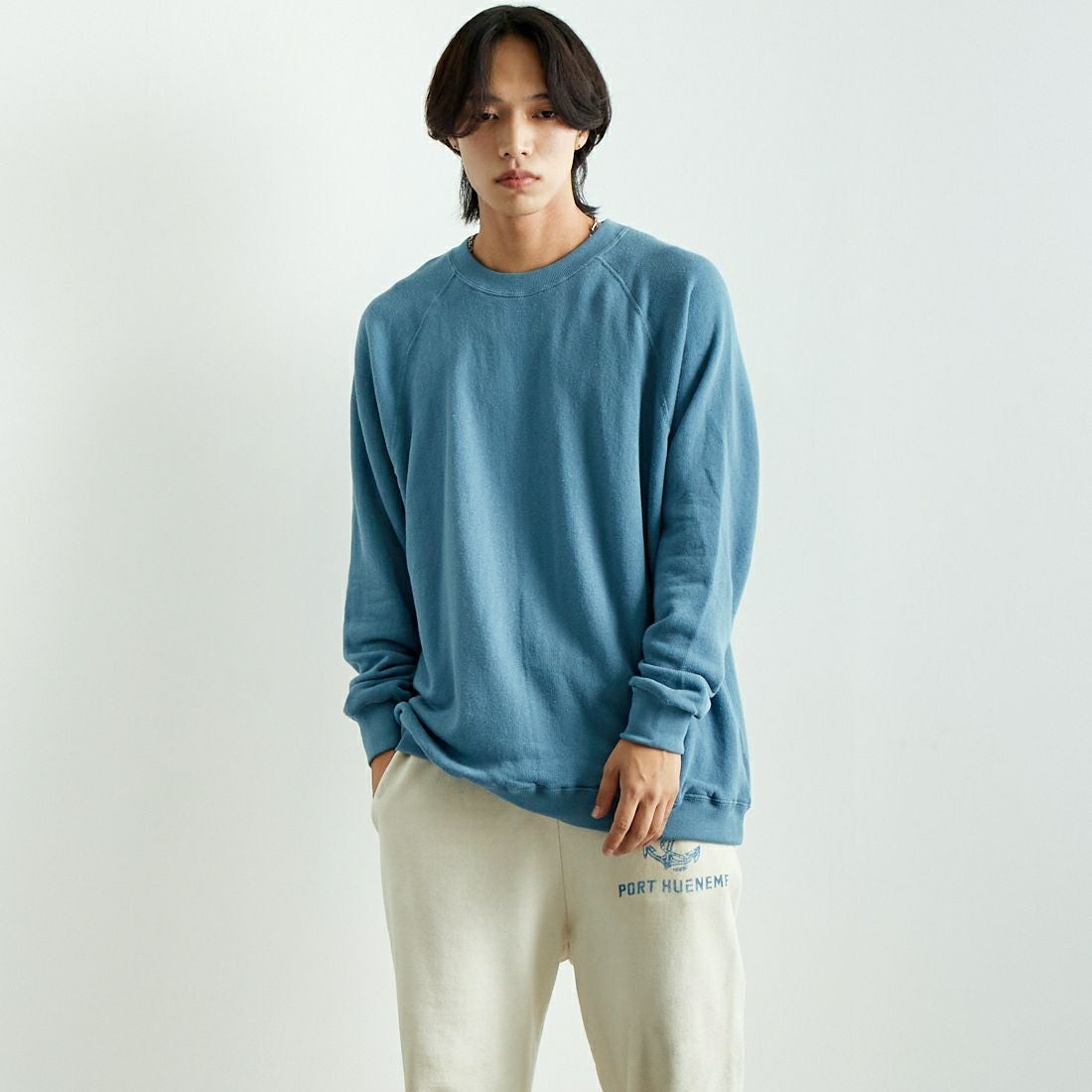 JE MORGAN [ジェイイーモーガン] ラグランスウェットクルーネック