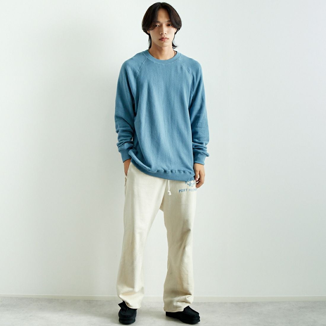 JE MORGAN [ジェイイーモーガン] ラグランスウェットクルーネック