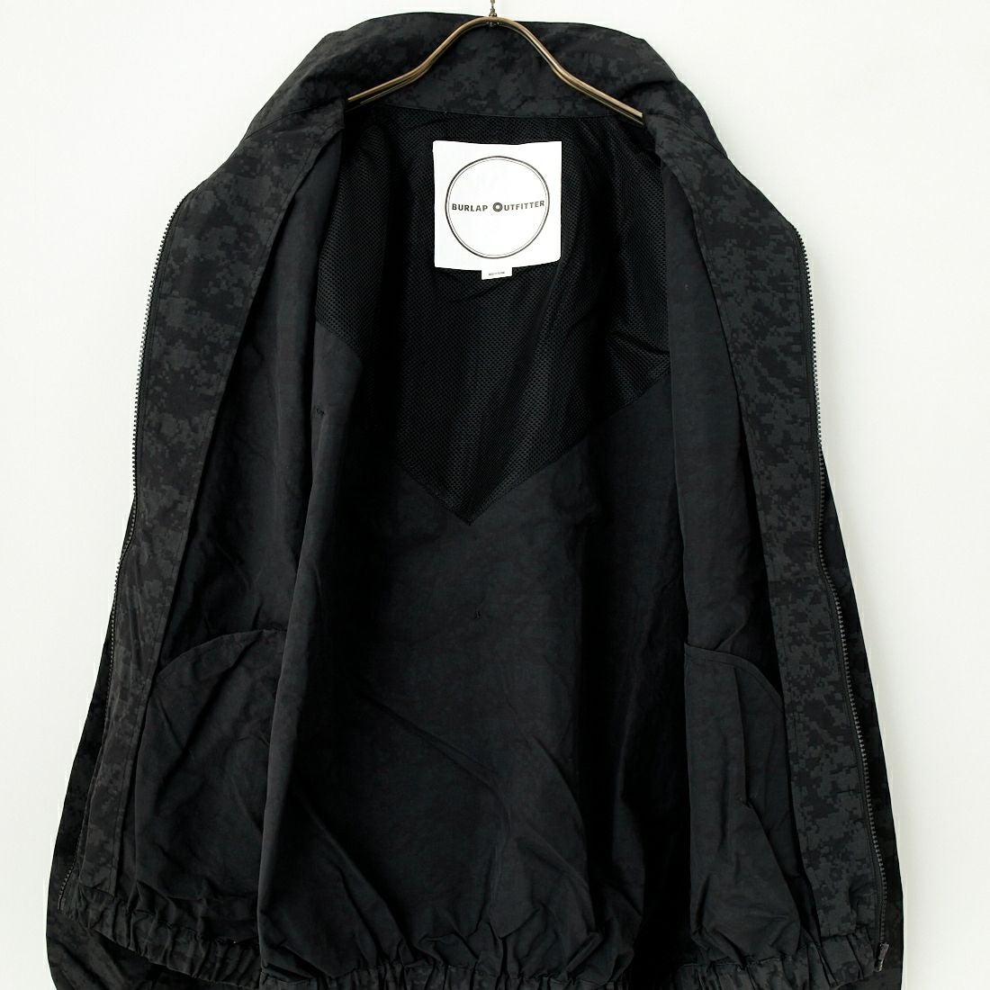 BURLAP OUTFITTER [バーラップ アウトフィッター] トラック ジャケット リフレクティブ [TRACK-JACKET-REFLECT] BLACK