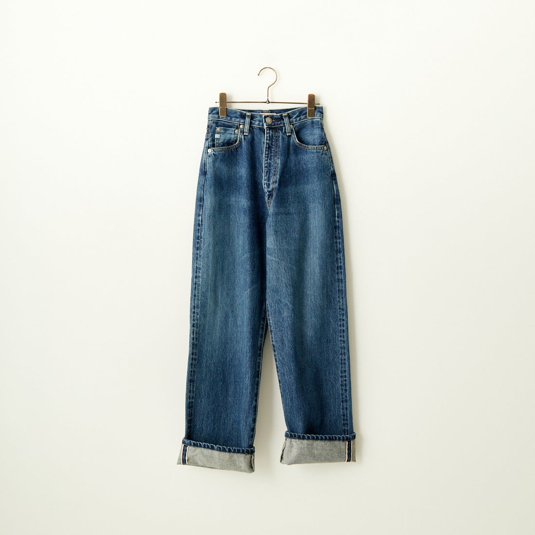 SOMETHING [サムシング] スーパーハイライズワイドストレートデニムパンツ [SA1000] 36 M.BLUE