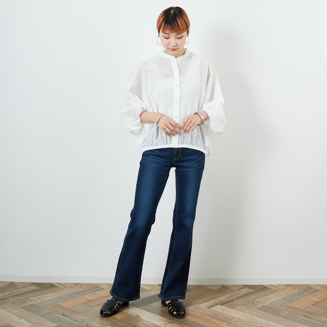 SOMETHING [サムシング] LISA フレアデニムパンツ [SKY31]｜ジーンズ