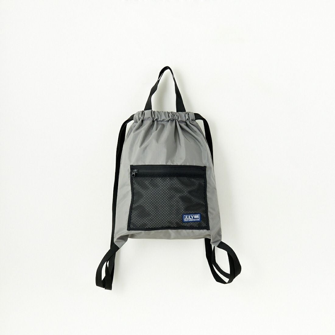 JULY NINE [ジュライナイン] 別注 メッシュポケット ナイロンナップサック [JLN2001001-JF] GREY