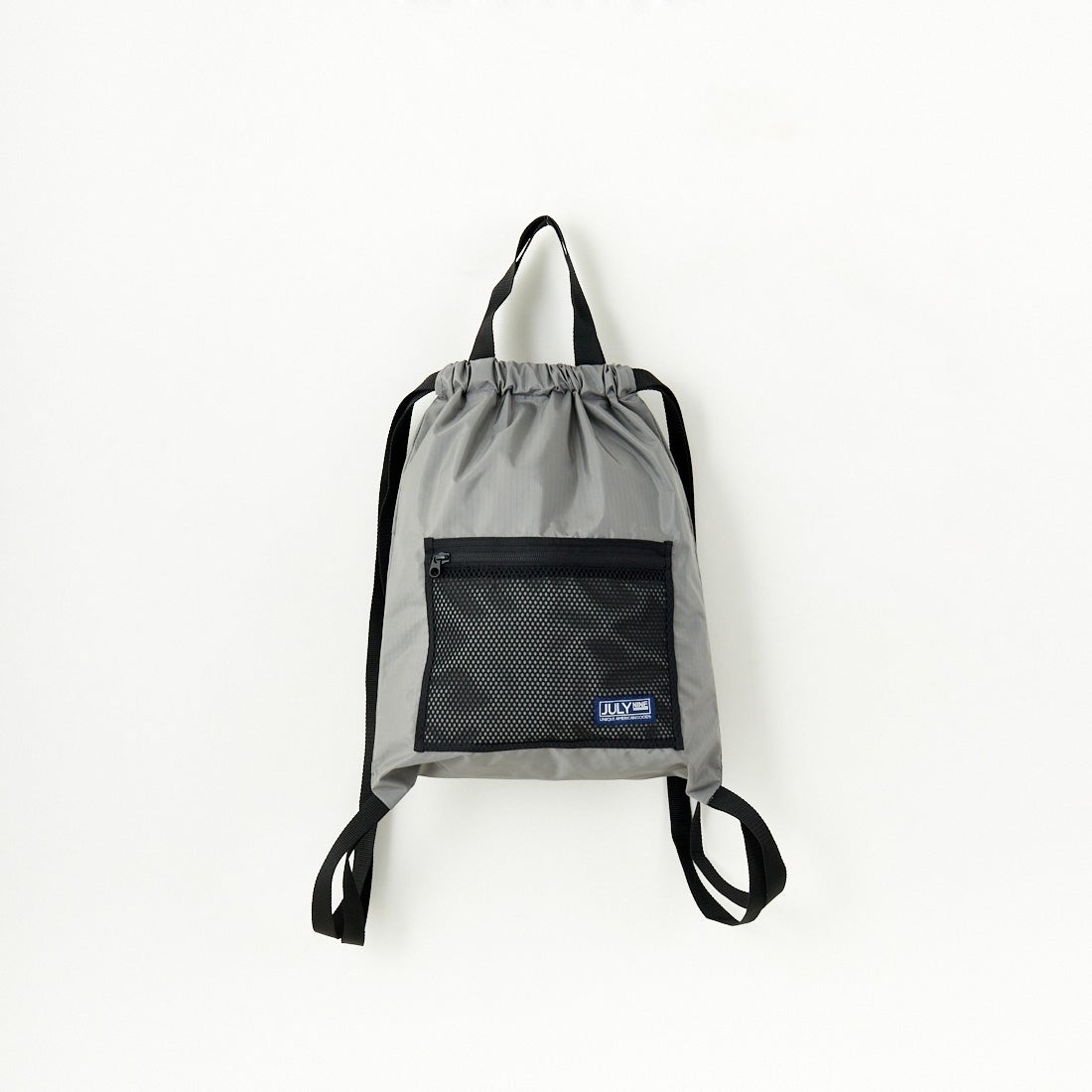 JULY NINE [ジュライナイン] 別注 メッシュポケット ナイロンナップサック [JLN2001001-JF] GREY