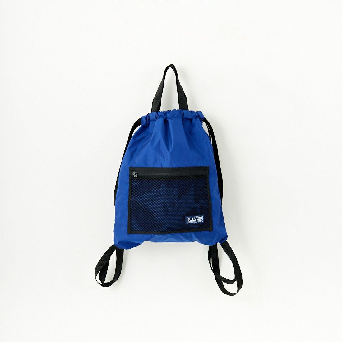JULY NINE [ジュライナイン] 別注 メッシュポケット ナイロンナップサック [JLN2001001-JF] BLUE