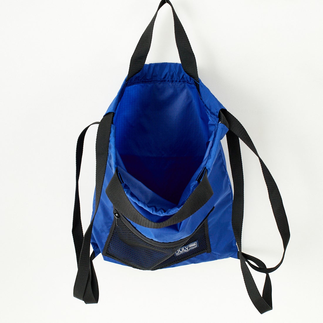 JULY NINE [ジュライナイン] 別注 メッシュポケット ナイロンナップサック [JLN2001001-JF] BLUE