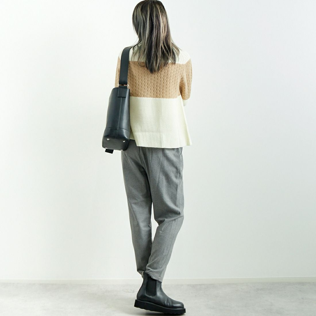 Jeans Factory Clothes [ジーンズファクトリークローズ] コスミカルウォームテーパードパンツ [21243059] 002 Mｸﾞﾚｰ &&モデル身長：167cm 着用サイズ：40&&