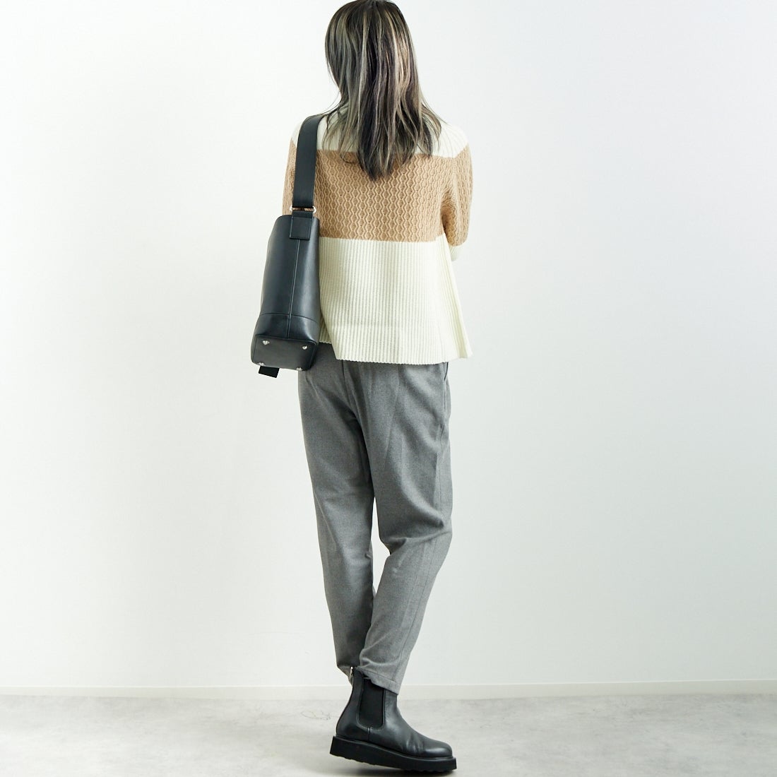 Jeans Factory Clothes [ジーンズファクトリークローズ] コスミカルウォームテーパードパンツ [21243059] 002 Mｸﾞﾚｰ &&モデル身長：167cm 着用サイズ：40&&