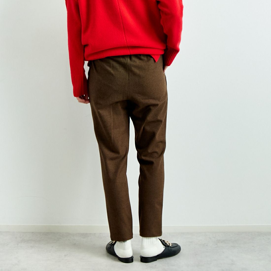 Jeans Factory Clothes [ジーンズファクトリークローズ] コスミカルウォームテーパードパンツ [21243059-1] 036 ﾌﾞﾗｳﾝ &&モデル身長：158cm 着用サイズ：36&&