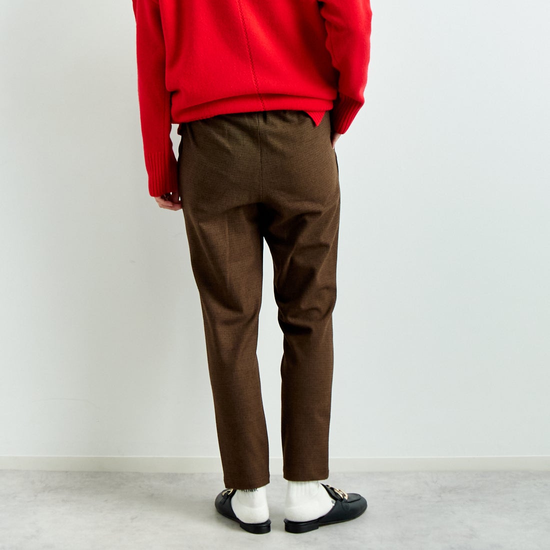 Jeans Factory Clothes [ジーンズファクトリークローズ] コスミカルウォームテーパードパンツ [21243059-1] 036 ﾌﾞﾗｳﾝ &&モデル身長：158cm 着用サイズ：36&&