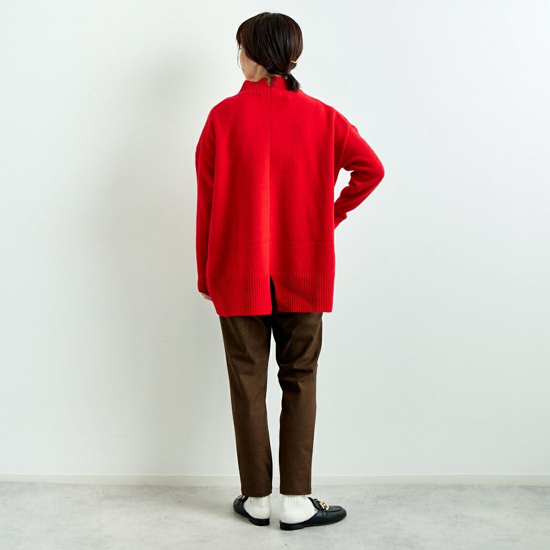 Jeans Factory Clothes [ジーンズファクトリークローズ] コスミカルウォームテーパードパンツ [21243059-1] 036 ﾌﾞﾗｳﾝ &&モデル身長：158cm 着用サイズ：36&&