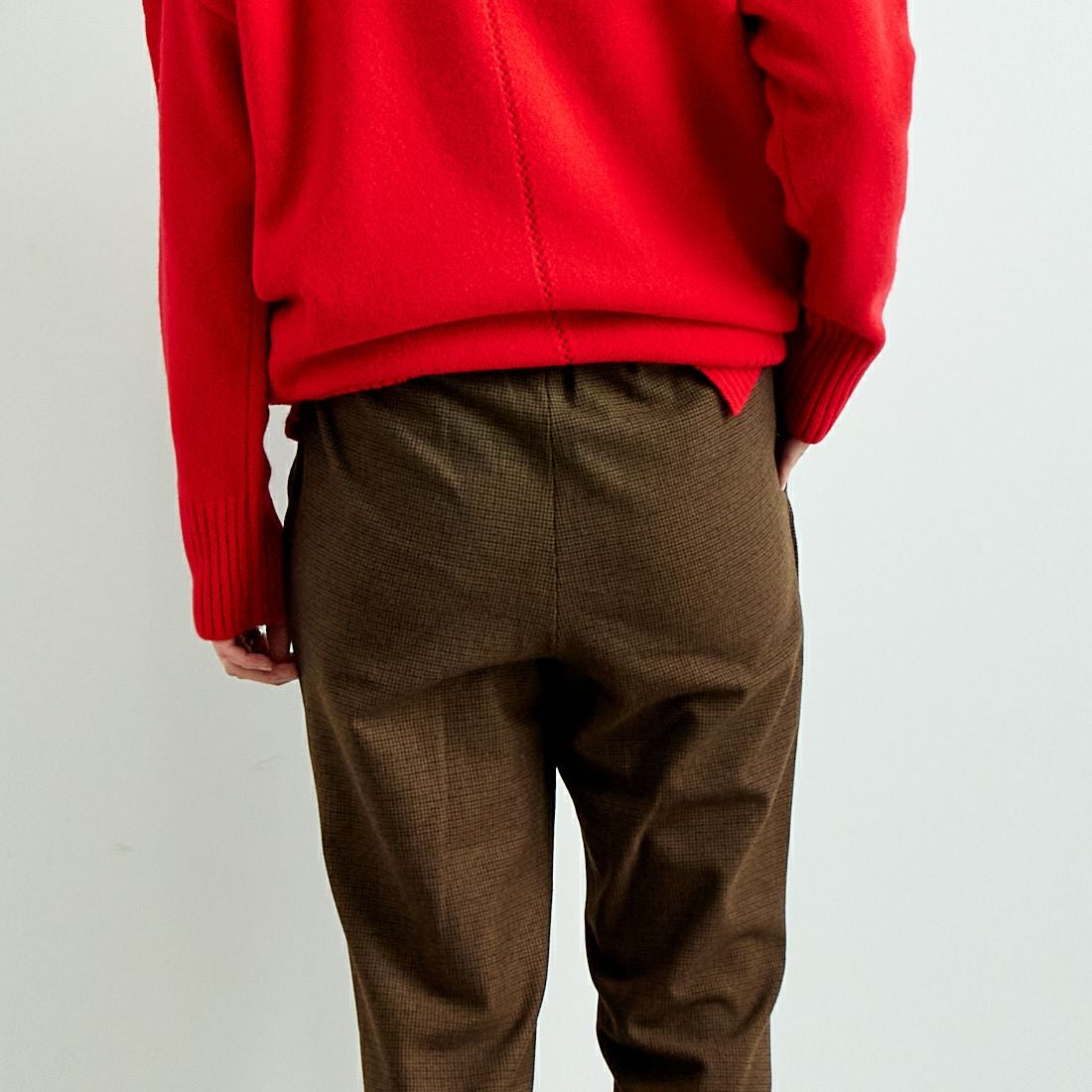 Jeans Factory Clothes [ジーンズファクトリークローズ] コスミカルウォームテーパードパンツ [21243059-1] 036 ﾌﾞﾗｳﾝ &&モデル身長：158cm 着用サイズ：36&&