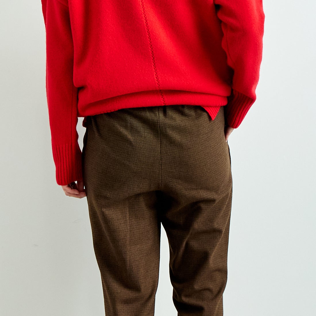 Jeans Factory Clothes [ジーンズファクトリークローズ] コスミカルウォームテーパードパンツ [21243059-1] 036 ﾌﾞﾗｳﾝ &&モデル身長：158cm 着用サイズ：36&&