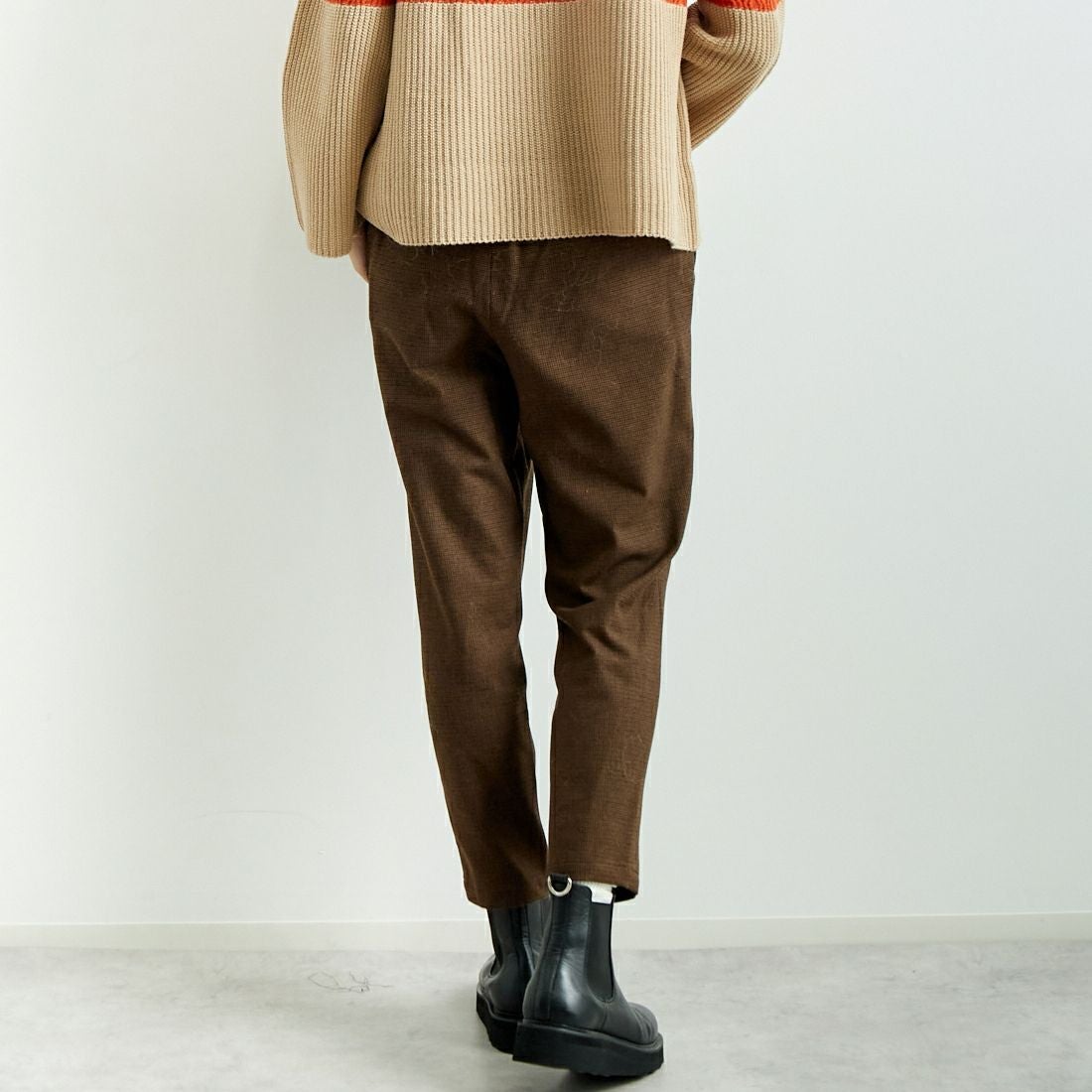 Jeans Factory Clothes [ジーンズファクトリークローズ] コスミカルウォームテーパードパンツ [21243059-1] 036 ﾌﾞﾗｳﾝ &&モデル身長：167cm 着用サイズ：40&&