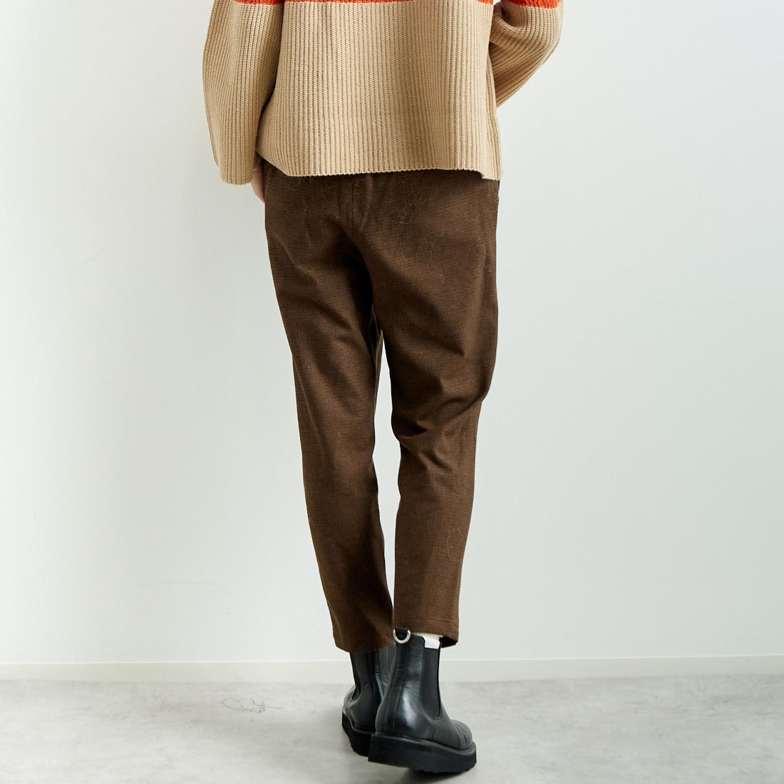 Jeans Factory Clothes [ジーンズファクトリークローズ] コスミカルウォームテーパードパンツ [21243059-1] 036 ﾌﾞﾗｳﾝ &&モデル身長：167cm 着用サイズ：40&&
