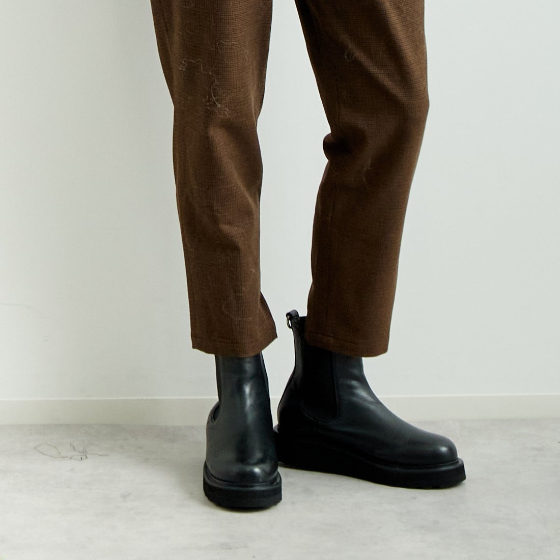 Jeans Factory Clothes [ジーンズファクトリークローズ] コスミカルウォームテーパードパンツ [21243059-1] 036 ﾌﾞﾗｳﾝ &&モデル身長：167cm 着用サイズ：40&&