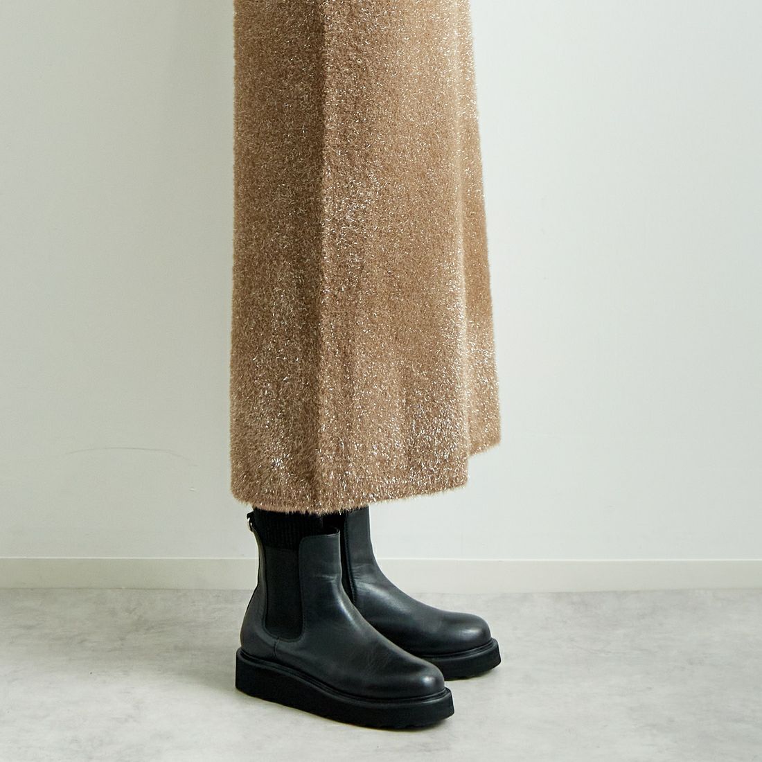 Jeans Factory Clothes [ジーンズファクトリークローズ] ラメシャギースカート [11243814] ﾀﾞｰｸﾌﾞﾗｳﾝ