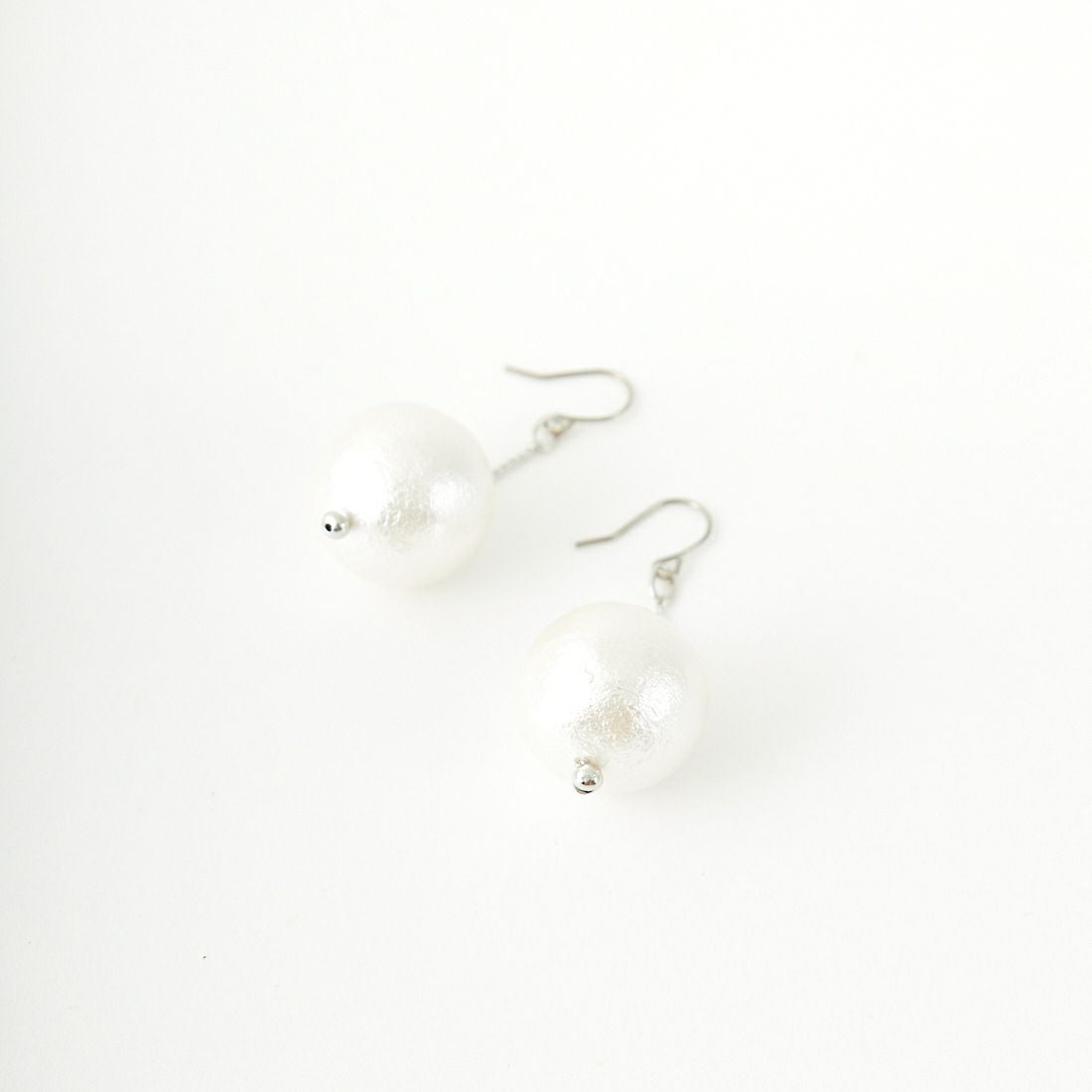 STELLA CIFFON [ステラシフォン] ビッグコットンパールイヤリング [AST4-25P03] 00 WHITE