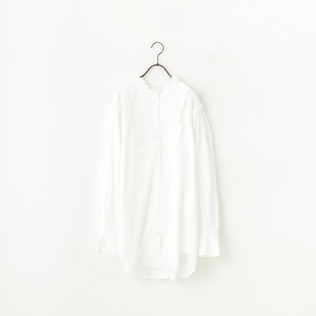 crinkle crinkle crinkle [クリンクル クリンクル クリンクル] ピンタックフリルブラウス [CC-3006] WHITE