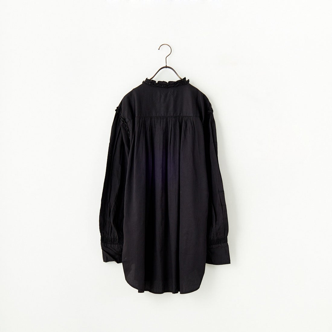 crinkle crinkle crinkle [クリンクル クリンクル クリンクル] ピンタックフリルブラウス [CC-3006] BLACK