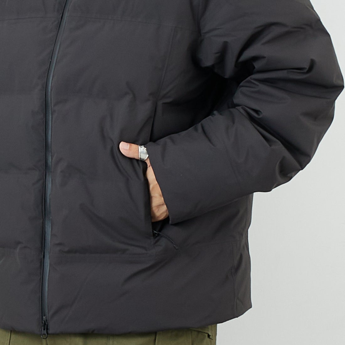 patagonia [パタゴニア] メンズ ジャクソン グレイシャージャケット [27921] BLK &&モデル身長：179cm 着用サイズ：L&&